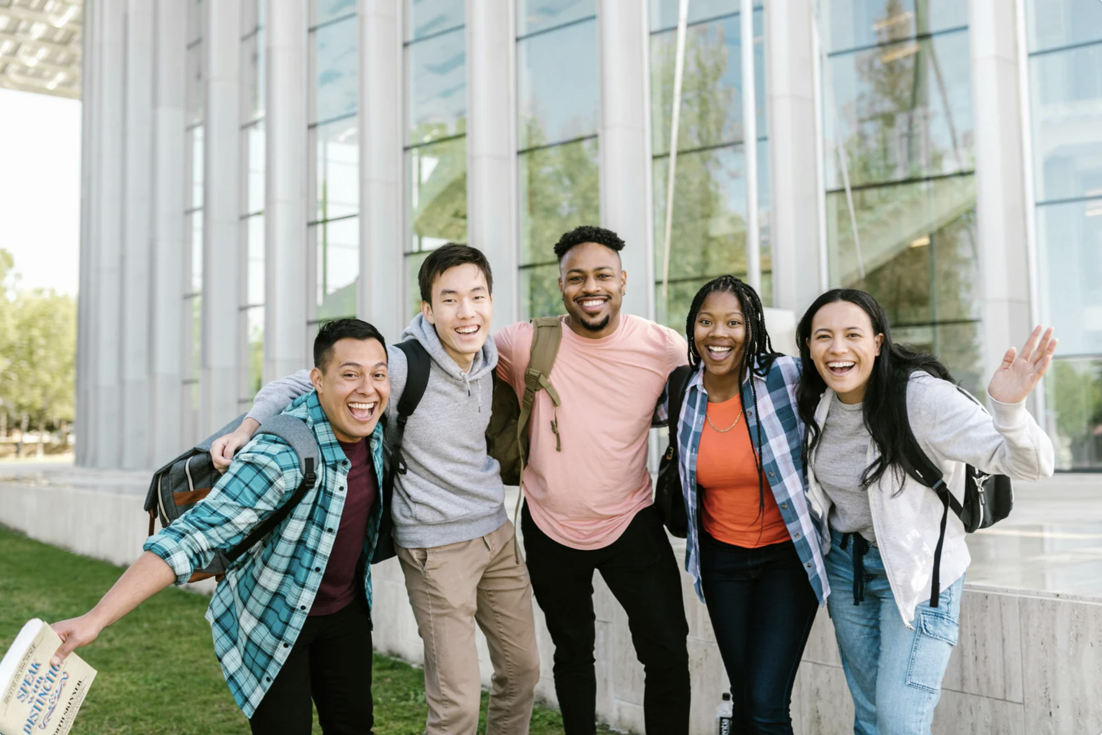 A cohort of Prep Up students together on campus.